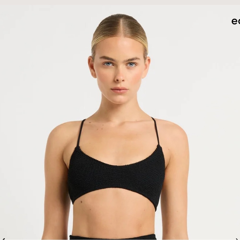 Bond-eye Selena crop black bikini top one size fits most